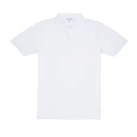 Sunspel Piqué Polo Shirt in White