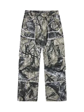 Thesupermade Camouflage Leaf Straight Leg Pants- 1870