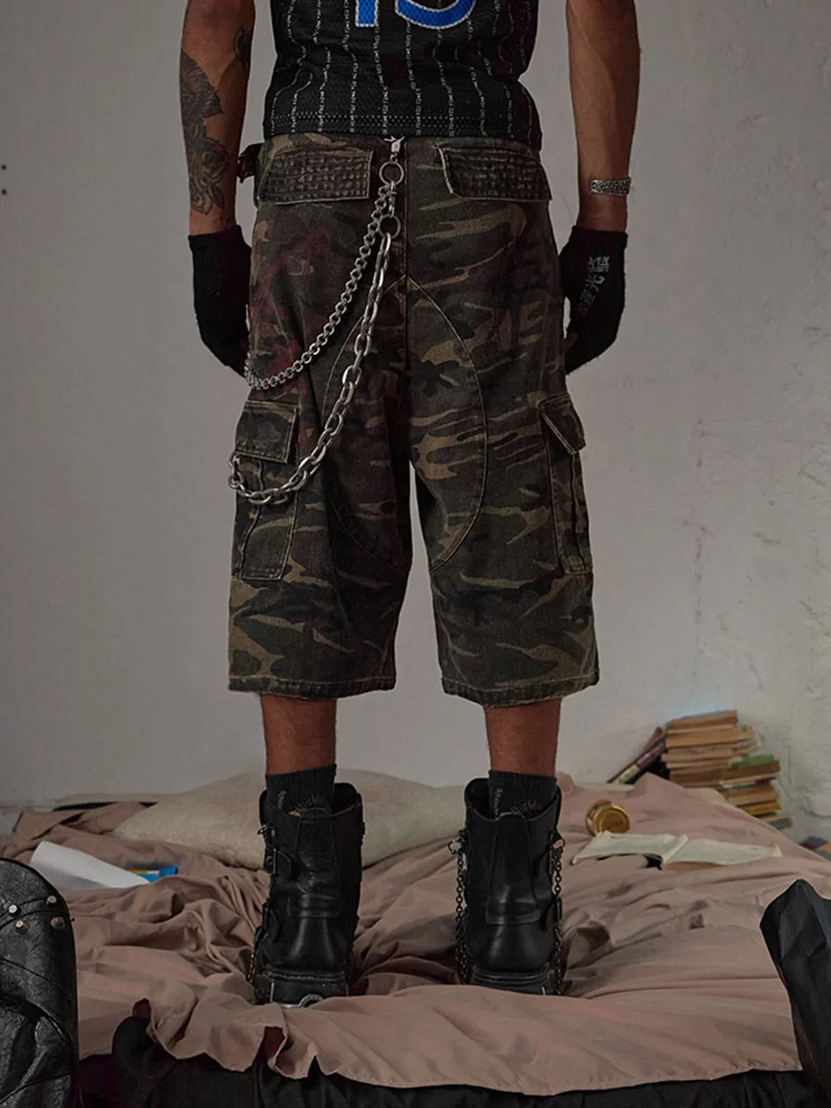 Thesupermade Multi Pockets Camo Jorts