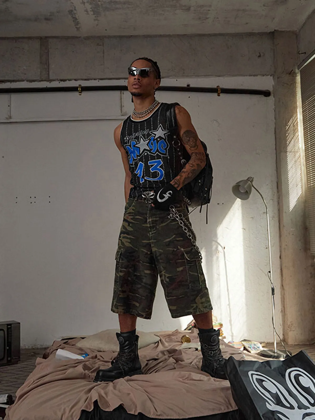 Thesupermade Multi Pockets Camo Jorts