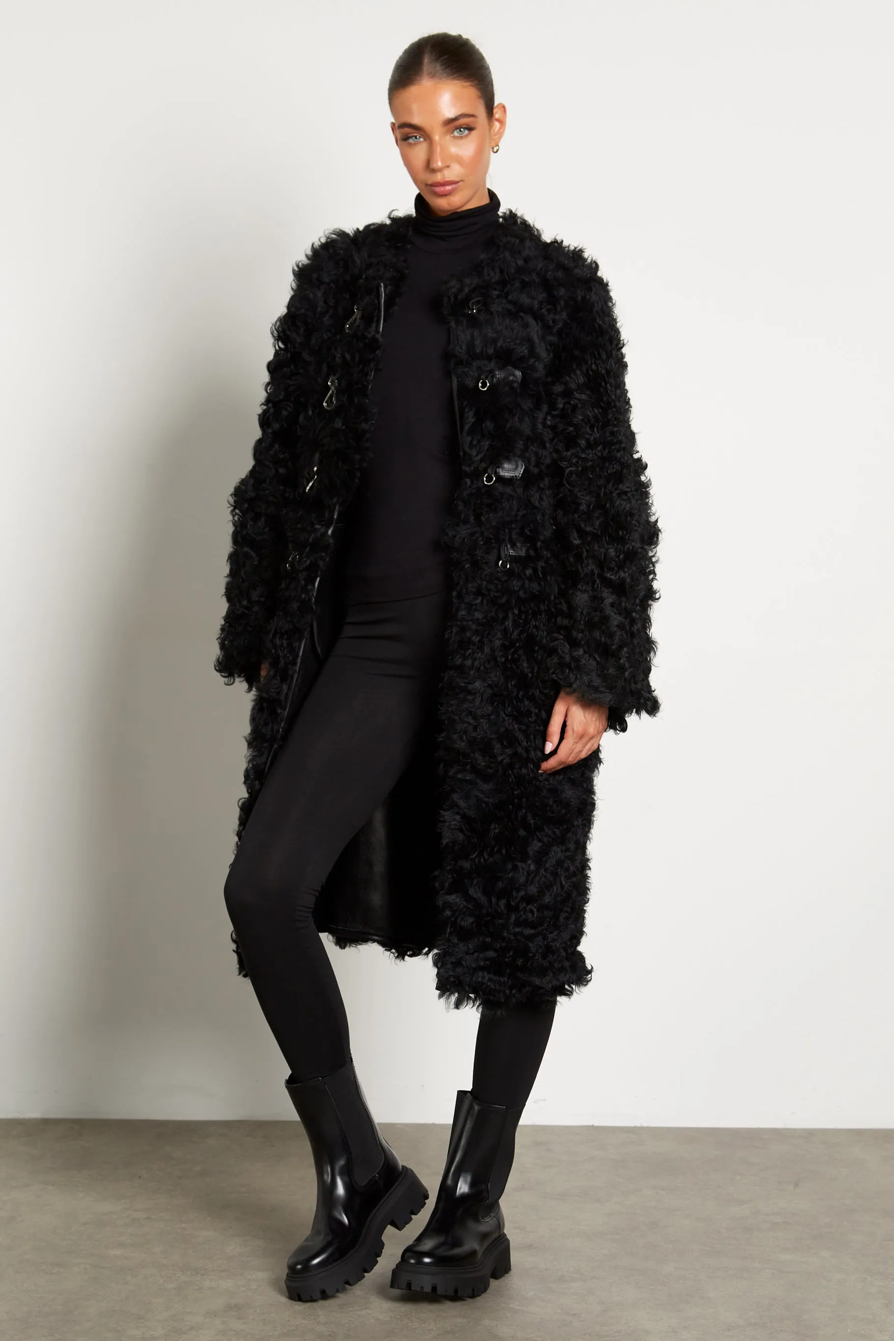 Vala Long Shearling Coat