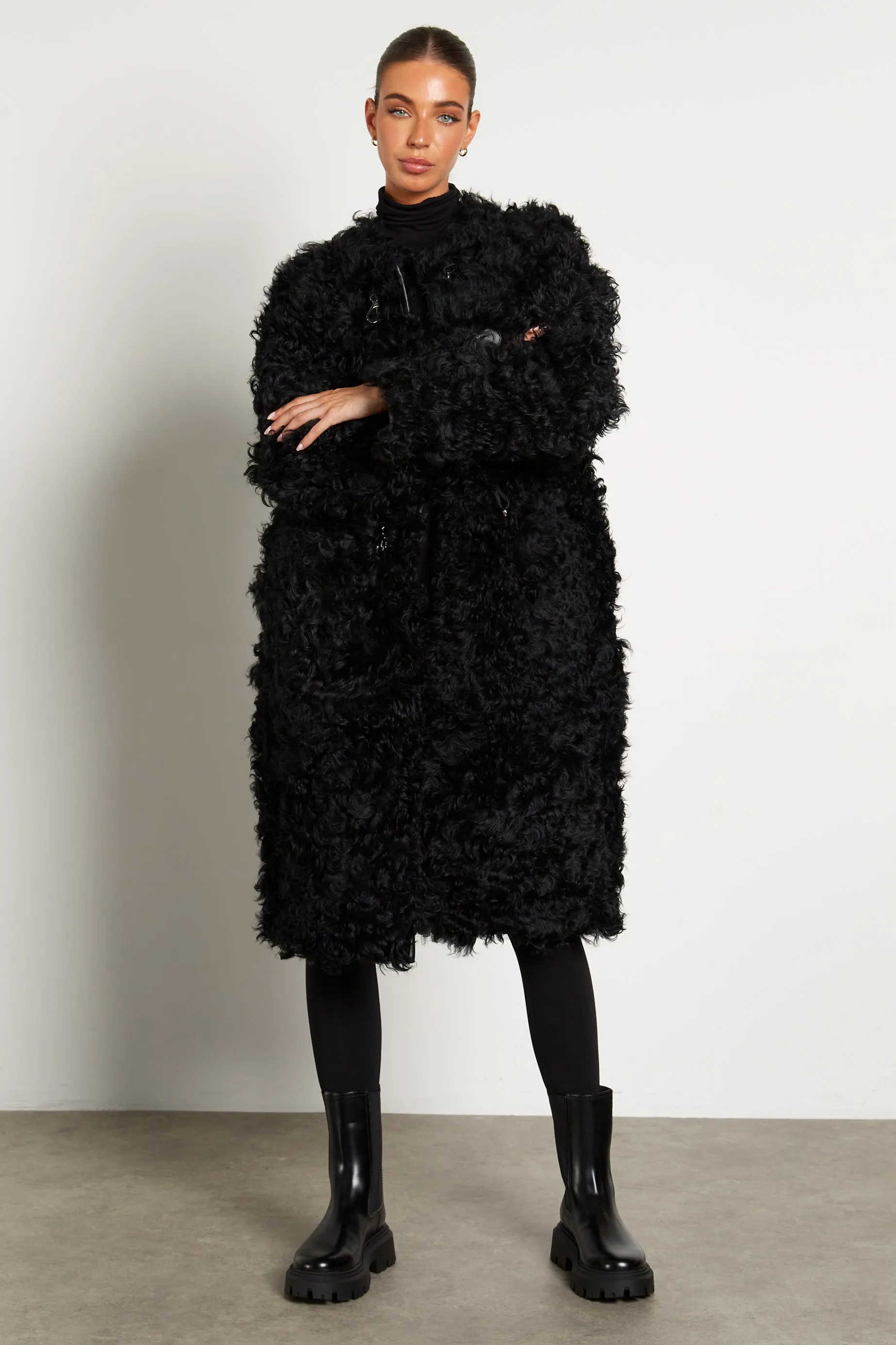 Vala Long Shearling Coat