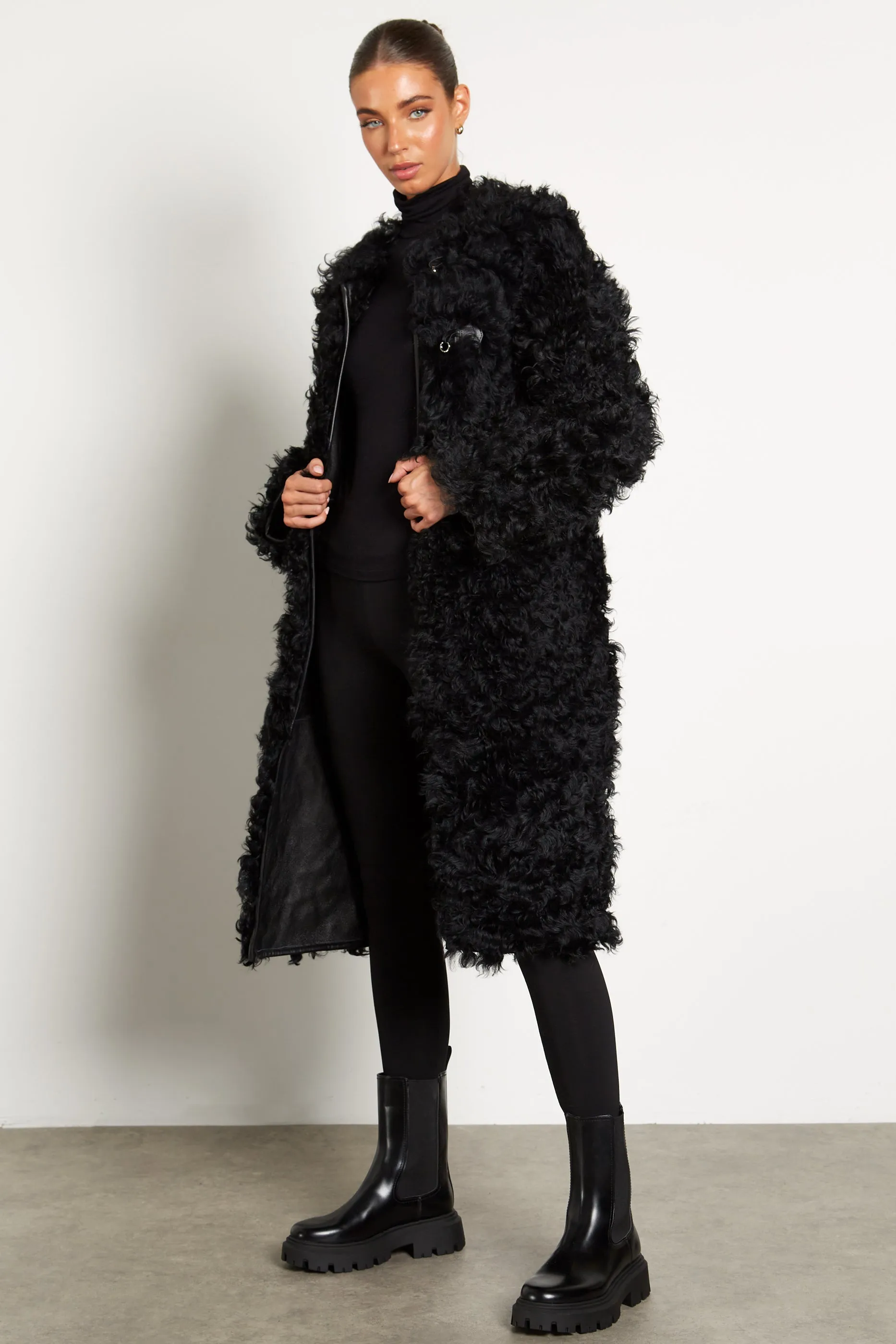 Vala Long Shearling Coat