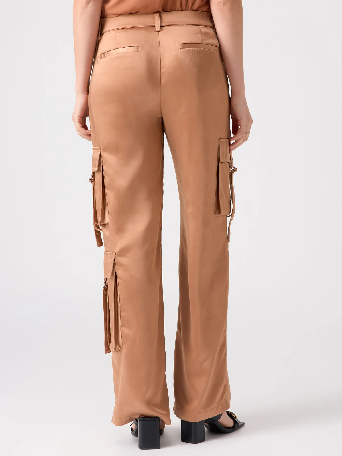 Y2K Strappy Cargo Standard Rise Pant Mocha Mousse