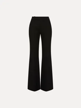 Zip Front Flare Leg Pant